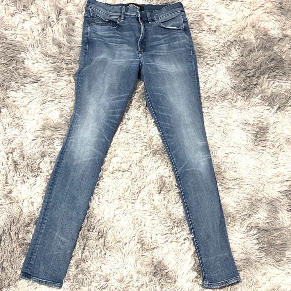 Express Size 6 Women's Skinny Jeans in Blue Super Comfy Comfort Stretch